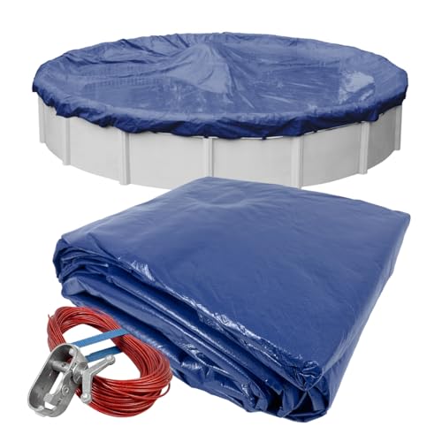 Robelle 18 ft Professional Blue Winter Pool Cover for Above Ground Pools, 4 ft…