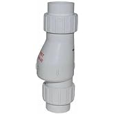 3" PVC "Quiet Check" Solvent Weld Check Valve (White Valve Body)