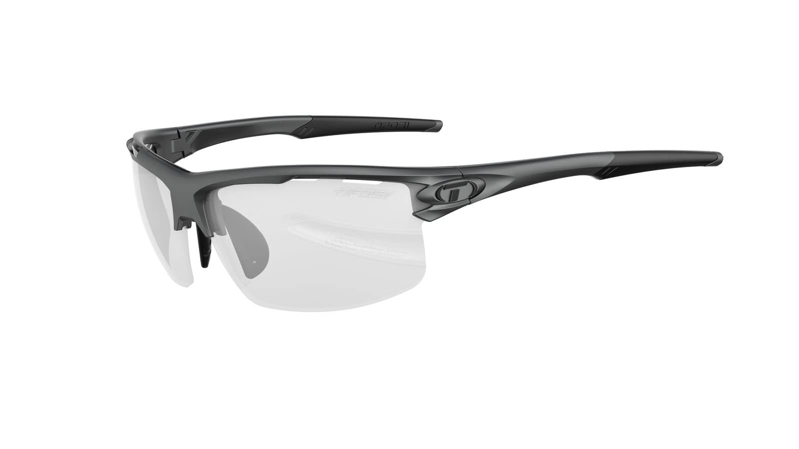 Tifosi Rivet Light Night Fototec Single Lens Sunglasses: Fototec photochromic lens, lightweight, shatterproof, UV protection, adjustable ear and nose pieces, night vision