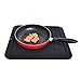 Silicone Dish Drying Mat - 18 x 16 Inch Large Nonslip Pad with High Ridges for Better Aeration, Suitable for Kitchen Counter Sink Refrigerator Liners, Heat Resistant & Dish Wash Safe, BPA Free (Black)