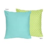 Turquoise and Lime Hooty Owl Decorative Accent Throw Pillow by Sweet Jojo Designs