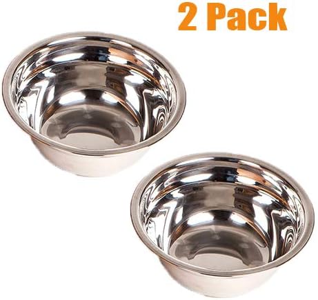 Lepet Elevated Dog Cat Bowls, Raised Pet Feeder Solid Bamboo Stand Perfect for Cats and Small Dogs