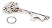 Butler in the Home® Bottle Butler Beer Bottle Opener Keychain Skeleton Key Opening Beer Bottles Soda Bottles Keychain Key Ring Tailgate Party, Silver