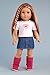 Fuchsia Heart - 4 Piece Outfit - Fuchsia Jacket, t-Shirt, Denim Skirt and Boots - 18 inch Doll Clothes (Doll not Included)