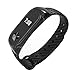 Compatible for Mi Band 2 Strap Replacement Protective Shell Carbon Fibre Wristbands Bracelet Bands Compatible for Xiaomi Mi Band 2 (Black)