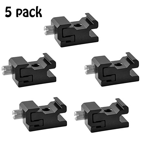 5 Pack Metal Hot Shoe Flash Stand Adapter with 1/4” Threaded for Stand Flash Lighting Bracket - Thumbnail 5