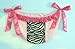 SoHo Pink with Black & White Zebra Chenille Crib Nursery Bedding 10 pcs Set