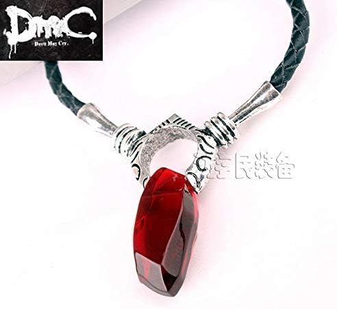 FidgetKute DmC:Devil May Cry Dante Vergil Nephilim Ruby Cosplay Necklace Pendant Collection Red