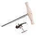 ammoon Violin Peg Hole Reamer 1:30 Taper with Wood Handle for 3/4 4/4 Violins Luthier Tool