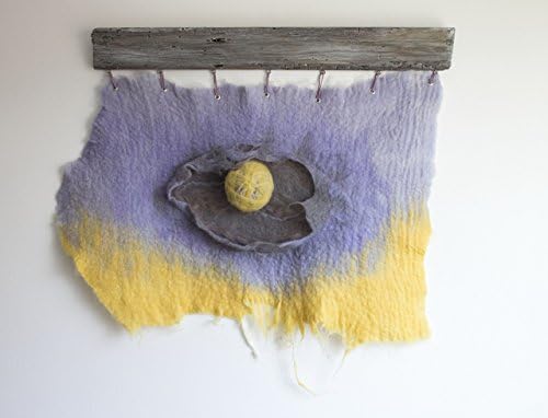 Hand felted woolen wall hanging scupture