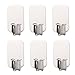 Daixers Stainless Steel Powerful Adhesive Hooks,Easy to Install - Strong & Durable 6-Hook (Max Load 4.4 pounds)
