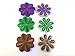 RayLineDo® 100PCS Assorted Color Small Flower Patch Stickers Embroidery Badge Iron On Applique Patch for Bags Jackets Tablecloth Bedsheets