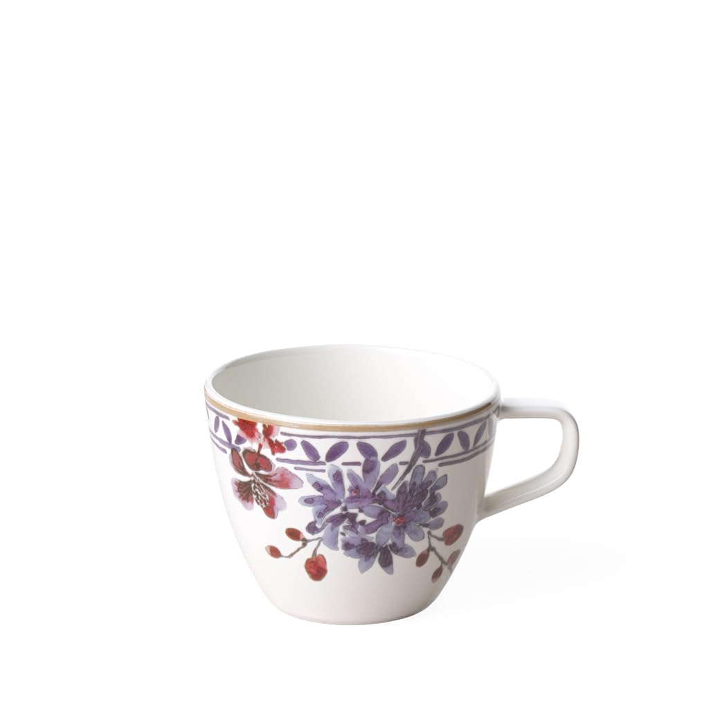 Villeroy & Boch Artesano Provençal Lavender Coffee Cup, 250 ml, Premium Porcelain, White/Multicoloured