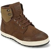 Royal Enfield Maverick Brown Shoes Ridding Boots - Premium Nubuck Leather Shoes with Velvet Finish, Casual &amp; On-Road Wear
