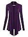 LL WSK850 Womens Draped Open- Front Cardigan XXL DARK_PURPLE