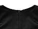 MUXXN Women's 1950s Vintage Retro Capshoulder Party Swing Dress (XXL, Black)