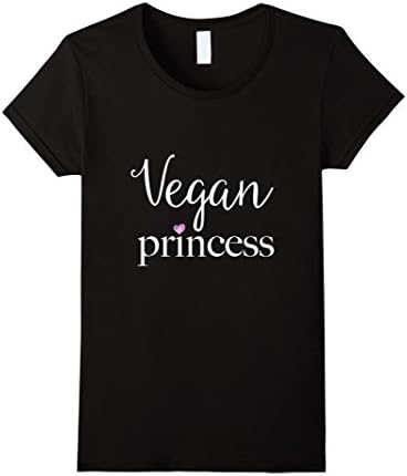 Women's Vegan Princess Classy Fashion Tee Vegan Top T-shirt Large Black