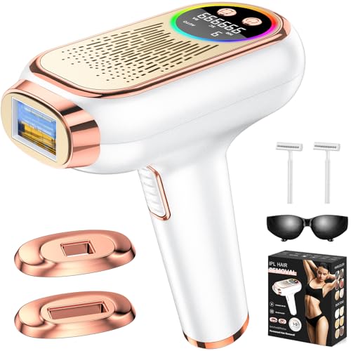 NIKYJM IPL Laser Epilator 10 cm2 Large Caliber, Innovative 3 in 1 Function, 9 Energy Levels, Epilator Pulsed Light for Bikini, Armpits, Face, Body
