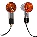 Chrome Motorcycle Round Mini Bullet Turn Signal Blinker Indicator Lights Pair for Kawasaki Vulcan 800, 1500, 1600
