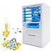 Lemebo Mini Portable Air Conditioner Fan, Small Desktop Fan 3 Degree Changeable Angle Adjustable Compact Super Quiet Personal Table Fan Mini Evaporative Air Circulator Cooler Humidifier(White)