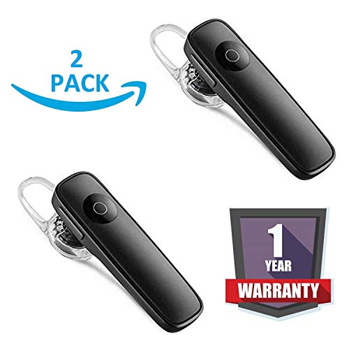 FEBTO Headphone Bluetooth Pack of Two K1 Stealth Bluetooth EarPiece with Enahanced Connectivity, Deep Bass Audio Handsfr