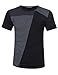 Yong Horse Men's Casual T-Shirts Crewneck Cotton Short Sleeve Mens Shirts Teen Boys Graphic Tee Shirt Sun Protection UPF 50+ UV for Outdoor Sport Running Hiking Gym Slim Fit Black XXL