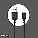 [3 Pack] EZOPower 6ft / 2M Extra Long Micro USB Sync and Charging Data Cable for Android Smartphone, Samsung, HTC, Nokia, Motorola, ZTE, Sony, LG, GPS and More ( Black )