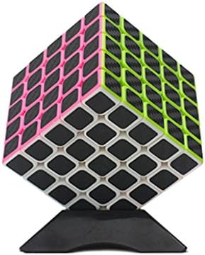 Wings of wind - Carbon Fiber Stickers Magic Cube Ultra-Smooth Magic Puzzle Cube Colorized Sticker Cube (5x5)