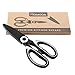 Kitchen Scissors, Heavy Duty Ultra Sharp Kitchen Shears with Cover, Premium Stainless Steel, Black
