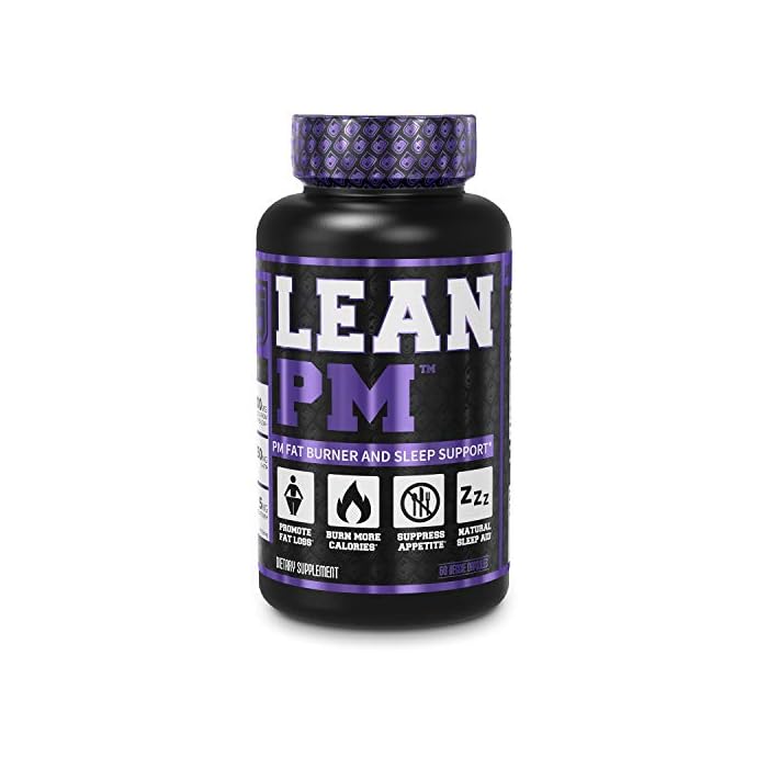 Jacked Factory Lean PM Night Time Fat Burner, Sleep Aid Supplement, & Appetite Suppressant for Men and Women - 60…