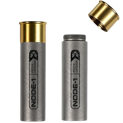 PICHI Storage Capsule Titanium, Pocket Screwdriver Storage Tool, Magnetic Bit Holder, EDC Compact Driver Set, Waterproof, Precision-Machined Pocket Tool, NODE-1 at Amazon