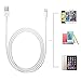 Lightning Cable, 6ft White Lightning 8-Pin to USB Charger Sync and Charging for iPhone 7/6/6s/5/5S/5C, iPad Mini 1/2/3, iPad 4, iPad Air 1/2 - 2 Meters