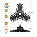 Garage Lights, LED Deformable Garage Light, Ultra-Bright Shop Lightning with 3 Adjustable Panels, Garage Ceiling Light for Workshop/Warehouse (60W, Black)