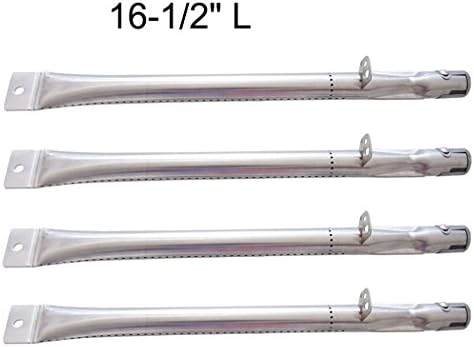 LURIS YB811(4-pack) Stainless Steel Grill Burner Replacement Parts for Perfect Flame, Master Forge, BBQ Grillware, Charmglow, GrillPro, Broilmate, Sterling, North American Outdoors (16 1/2 inch)