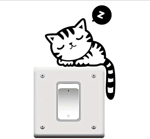 Cat Nap Pet Light Switch Funny Wall Decal Vinyl Sticker