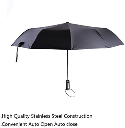 TOBETE Automatic Travel Umbrella Windproof Comfort Handle Sturdy Wind Resistant Frame Umbrella