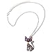 BONSNY Statement Enamel Alloy Chain Cat Necklaces Pendant Original Design For Women (Purple)