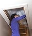 Duck Brand Stairway Attic Cover, Energy Saving Attic Insulation Cover Fits Openings up to 25.5 Inches by 54 Inches for Year-Round Weatherization, Black, 286209