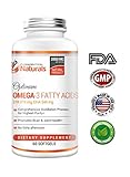 Floraceutical Naturals Fish Oil Omega 3 | 60 Rapid Release Softgels | No aftertaste | No heavy metals | Distilled