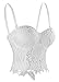 Charmian Women's Punk Goth Floral Lace Bustier Corset Party Bralet Crop Top