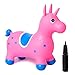 Kiddie Play Horse Hopper Unicorn Inflatable Ride On Bouncy Animal Hoppity Hop Toy for Kids (Pump Included)