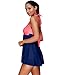 JOYMODE Plus Size Cerise Mint Swimdress One Piece Swimsuit Beachwear(FBA) Red & Navy 3XL(US 20-22)