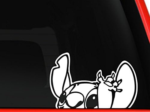 Stitch Peeking or Waving Car Truck Window Vinyl Decal Sticker 5" inches tall (Stitch)