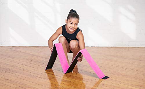 Springee Thin 5 ft Balance Beam - Lightweight Folding Gymnastics Beam - Gymnastics Equipment for Home - The Safe Balance Beam for Kids (Pink)