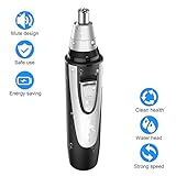 Nose Ear Hair Trimmer for Men Women, 2018 Professional Electric Nostril Nasal Hair Clippers, Waterproof, Wet/Dry, One Battery-Operated