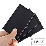 Super Light Aluminum Business Card Holder for Men and Women, MaxGear Card Wallet for Travel and Work, Professional Card Case for Business Name Cards Black 3Pack-Z