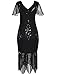 PrettyGuide Women's 1920s Dress Sequin Art Deco Flapper Dress with Sleeve