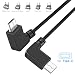RCGEEK Type C Cable to Micro USB OTG Cable 11 Inch Nylon Braised Right Angle Compatibel with DJI Mavic Mini Mavic 2 Mavic 2 Zoom Mavic Pro Mavic Air DJI Spark, Black