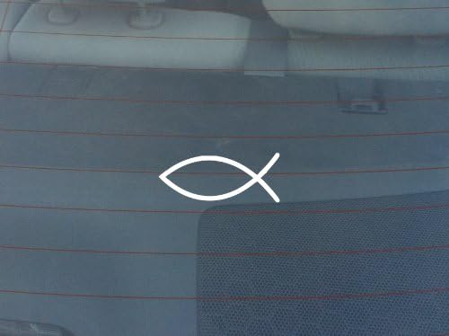 Jesus Fish Bumper Sticker/Window Decal - White