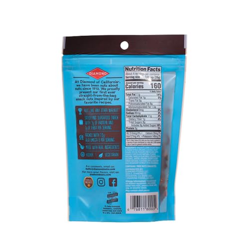 DIAMOND OF CALIFORNIA SALTED DARK CHOCOLATE WALNUTS, 4 OZ, 1 PACK
